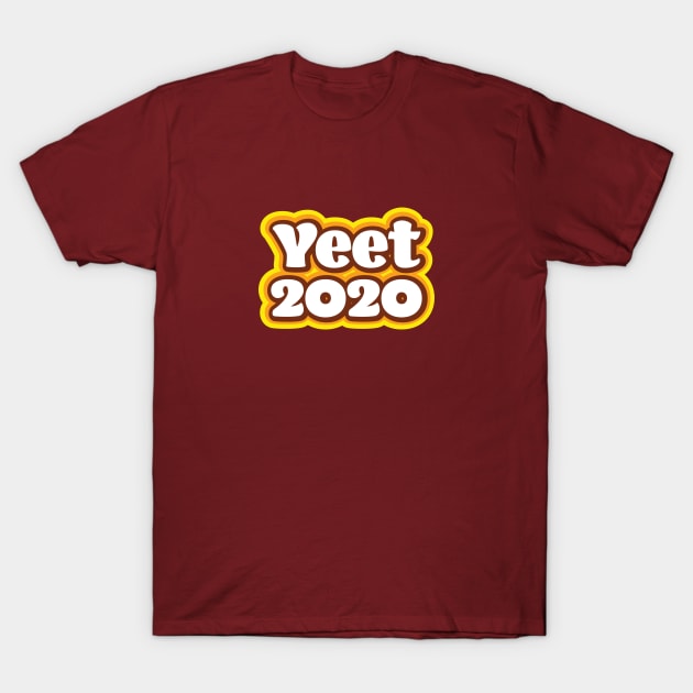 Yeet 2020 - Retro Yellow T-Shirt by Jitterfly